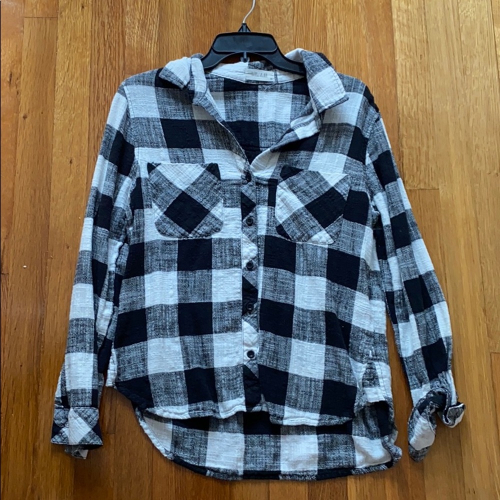 Bella Dahl black and white flannel